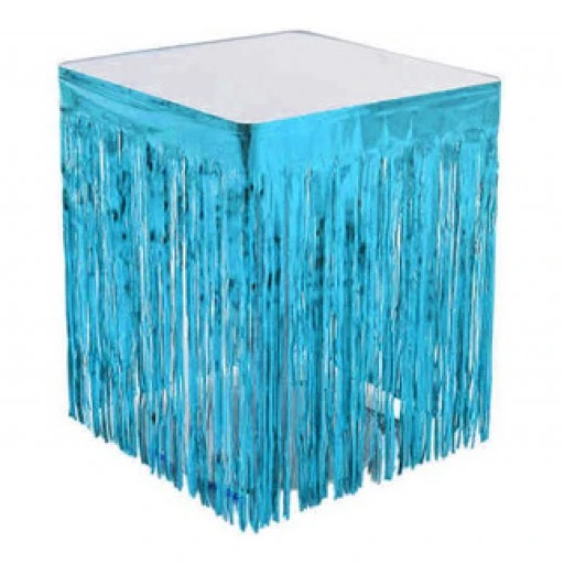 Masa Kenarı Eteği Fonsüs Metalize Yerli Mavi