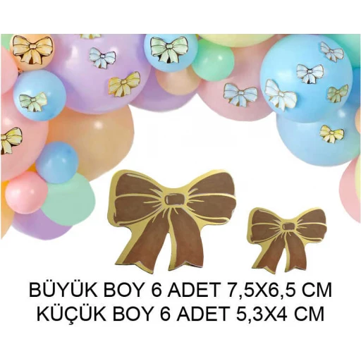FİYONK DEKORATİF SÜS VARAKLI KAHVERENGİ SET:12ADET
