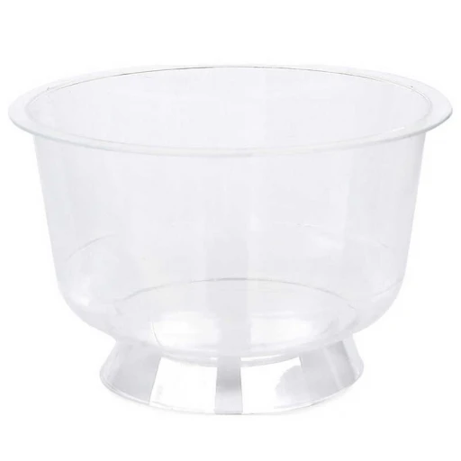 Kase Ayaklı Plastik 200cc Şeffaf 20'li