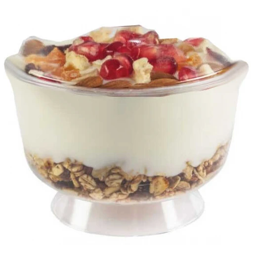 Kase Ayaklı Plastik 200cc Şeffaf 20'li