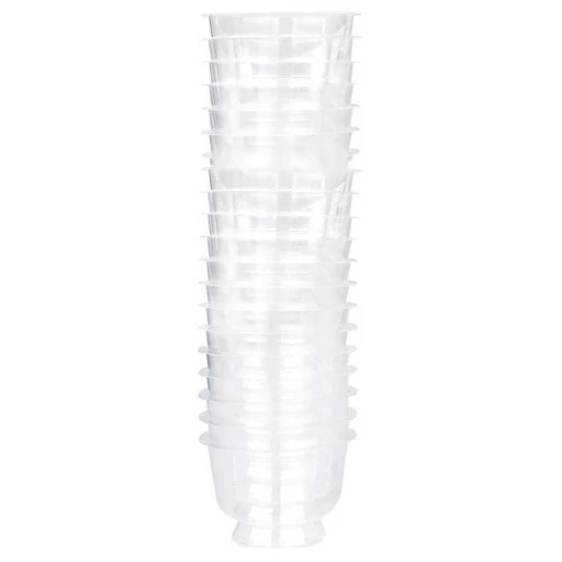 Kase Ayaklı Plastik 200cc Şeffaf 20'li