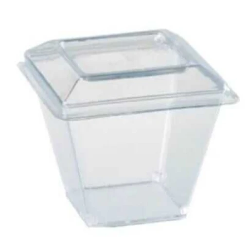 Kase Mika Piramit 200cc Kapaklı Şeffaf 20'li