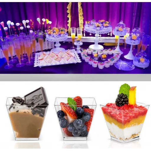 Kase Mika Piramit 200cc Kapaklı Şeffaf 20'li