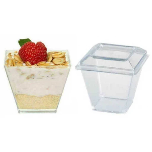 Kase Mika Piramit 200cc Kapaklı Şeffaf 20'li