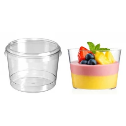 Kase Mika Yuvarlak Magnolia 250cc Kapaklı Şeffaf 30'li