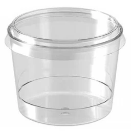 Kase Mika Yuvarlak Magnolia 250cc Kapaklı Şeffaf 30'li