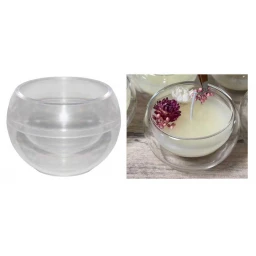 Mumluk Şekerlik Mika Yuvarlak Şeffaf 12'li