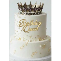PASTA ÖNÜ SÜSÜ PLEKSİ BIRTHDAY QUEEN GÜMÜŞ PK:1