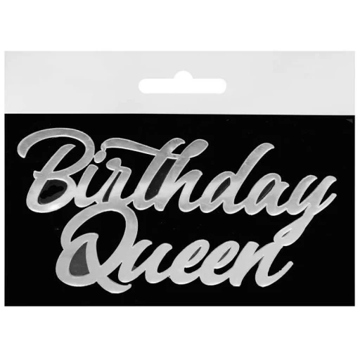 PASTA ÖNÜ SÜSÜ PLEKSİ BIRTHDAY QUEEN GÜMÜŞ PK:1