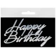 PASTA ÖNÜ SÜSÜ PLEKSİ HAPPY BIRTHDAY GÜMÜŞ PK:1