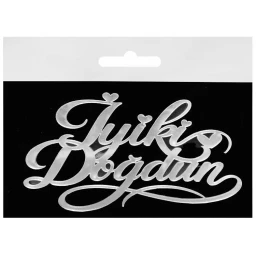 PASTA ÖNÜ SÜSÜ PLEKSİ İYİKİ DOĞDUN GÜMÜŞ PK:1
