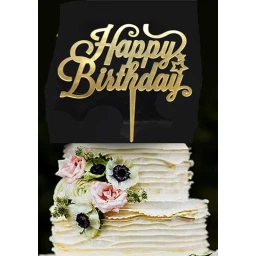 PASTA SÜSÜ PLEKSİ HAPPY BIRHDAY ALTIN PK:1