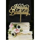 PASTA SÜSÜ PLEKSİ HAPPY BIRHDAY ALTIN PK:1