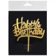 PASTA SÜSÜ PLEKSİ HAPPY BIRHDAY ALTIN PK:1 Yeni