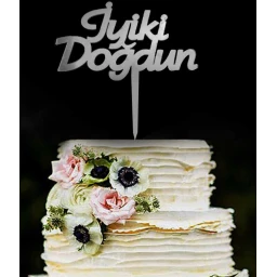 PASTA SÜSÜ PLEKSİ İYİKİ DOĞDUN GÜMÜŞ PK:1