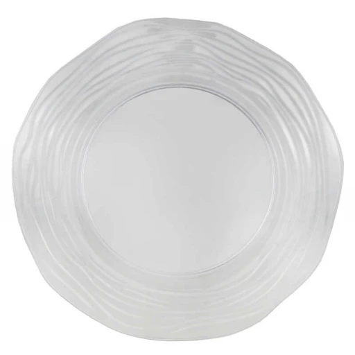 Tabak Kristal Mika 26 cm Parlak Şeffaf 6'lı