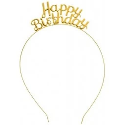 Taç Happy Bırthday Metal Altın
