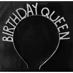 Taç Metal Taşlı Bırthday Queen Gümüş