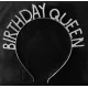 Taç Metal Taşlı Bırthday Queen Gümüş