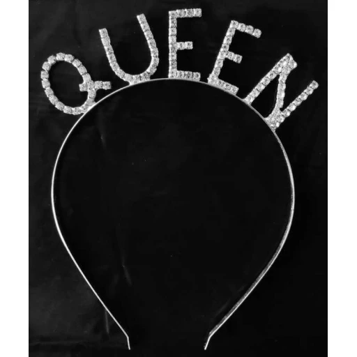 Taç Metal Taşlı Queen Gümüş