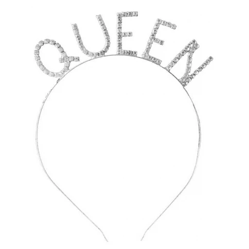 Taç Metal Taşlı Queen Gümüş
