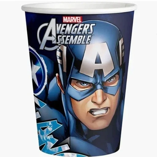 Kaptan Amerika Captain Amerika Bardak 8 Oz 8'lı