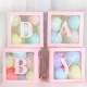 Baby Yazılı Demonte 25 cm Şeffaf Kutu Set Pembe