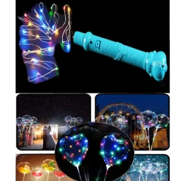 Led Işık Rengarenk Balon Ve Dekorasyon İçin Mavi Asalı