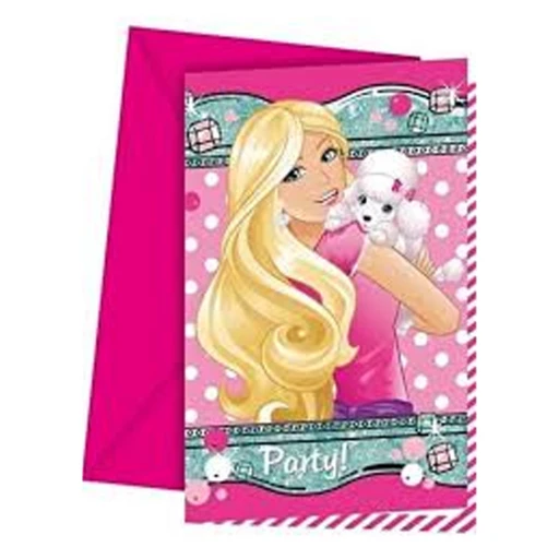 Barbie Davetiye 6'lı