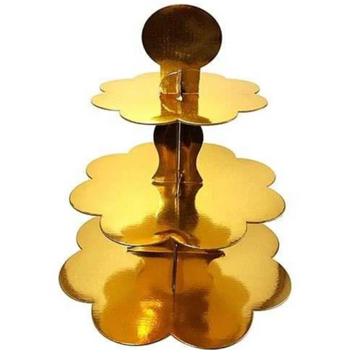 Cup Cake Standı Karton Altın