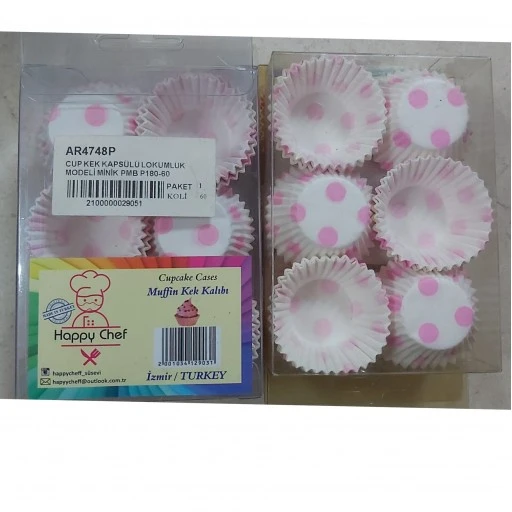 Cup Kek Kapsülü Lokumluk Modeli Minik Pembe 180 Adet
