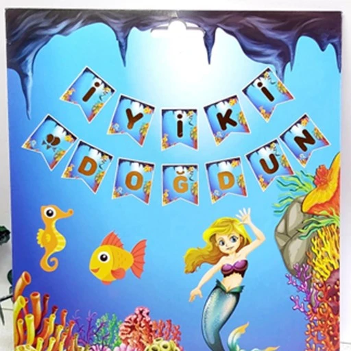 Deniz Kızı Ariel İyi Ki Doğdun Banner
