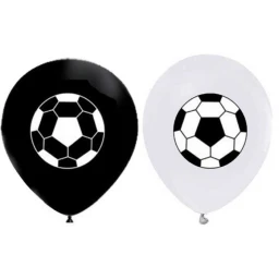 BALON FUTBOL BASKILI SİYAH BEYAZ PK:100