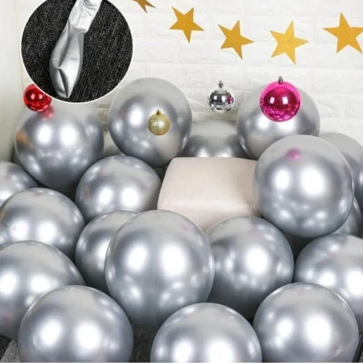 Gümüş Krom Balon (aynalı Balon) 10 Adet