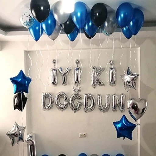 Mavi Iyiki Doğdun Set Parti Doğum Günü Eğlence