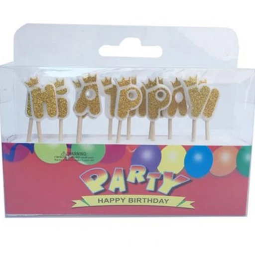 Mum Happy Birthday Taçlı Kürdanlı Pasta Mumu
