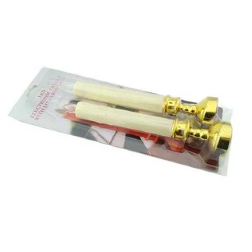 Mum Şamdanlık Mumu Pilli 25 cm Kırmızı 2'li