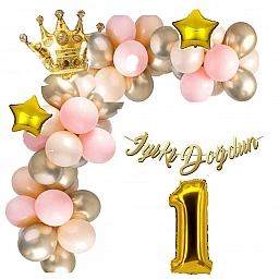 1 Yaş Lüks Doğum Günü Balon Seti