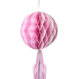 Süs Petek Ponpon Beyaza Pembe 30cm