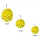 Süs Ponpon Petekli 3lü Set Sarı 3'li