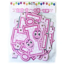 İyi Ki Doğdun Yazılı Pembeli Harfleri Banner Flama