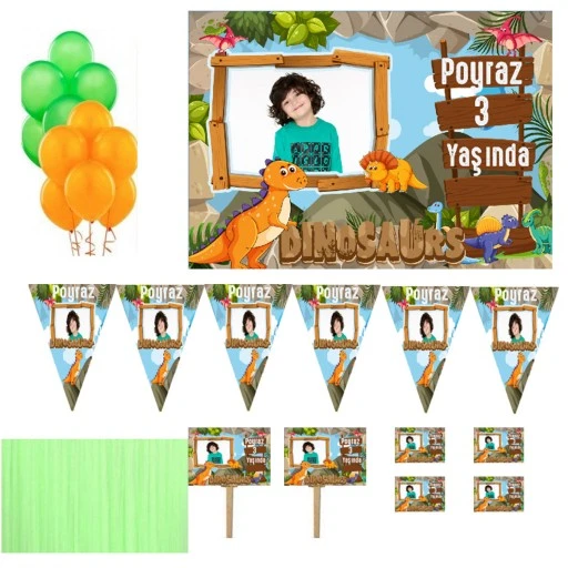 Dinazor Konsetpli Fotoğraflı Süsleme Ve Magnet Seti Hdts103