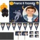 Uzay Temalı Astronot Doğum Günü Süsleri Kişiye Özel Parti ve Magnet Seti HDTS150