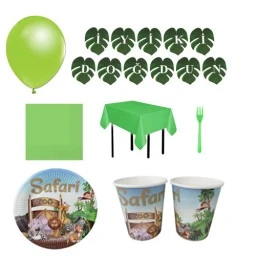 Safari Zoo 16 Kişilik Doğum Günü Süsleri
