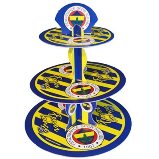 Fenerbahçe Kek Standı Cupcake Kek Standı 3 Katlı