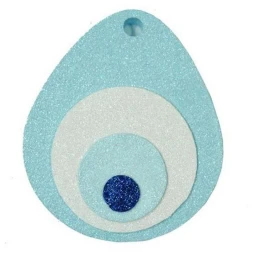 Acik Mavi Strafor Nazar Boncuğu Kapı Süsü