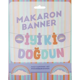 Flama İyiki Doğdun Makaron Kaligrafi