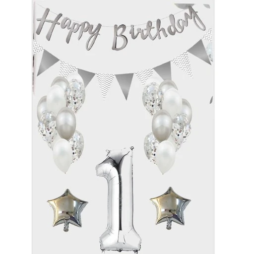 Yaş Balon Happy Birthday Balonlu Doğum Günü Süsleme Seti