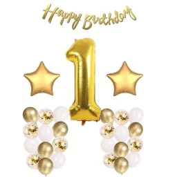 Yaş Balon Happy Birthday Doğum Günü Süsleme Seti