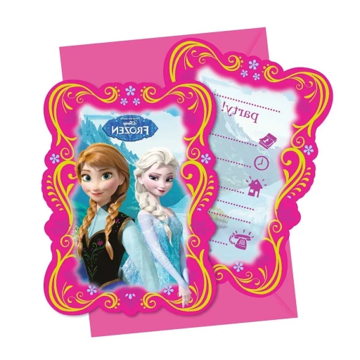 Frozen Elsa Davetiye 6'lı
